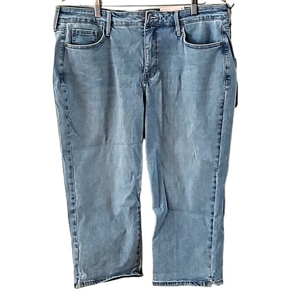 NYDJ Curves 360 Slim Straight Crop Jeans - Size 16, Light Wash (NWT) Style - Picture 2 of 11